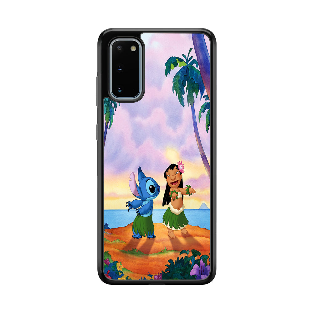 Lilo and Stitch Dancing Samsung Galaxy S20 Case-Phone Case-Rubber Black (2D Case)-Altracase