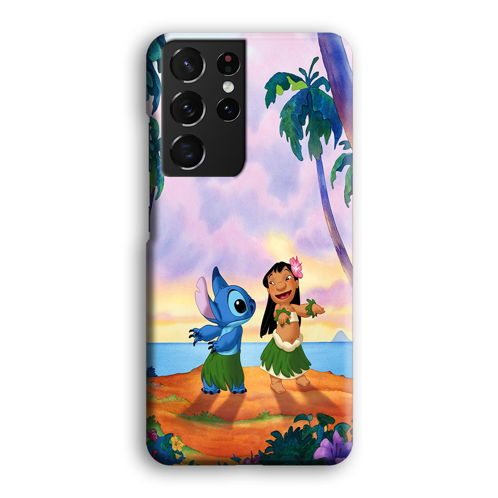 Lilo and Stitch Dancing Samsung Galaxy S21 Ultra Case-Phone Case-3D Case-Altracase