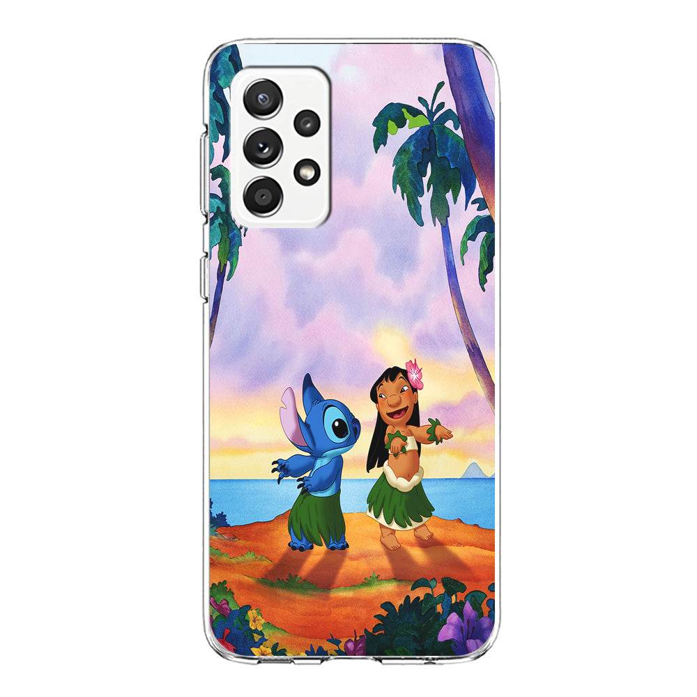 Lilo and Stitch Dancing Samsung Galaxy A52 Case-Phone Case-Clear Soft Case-Altracase
