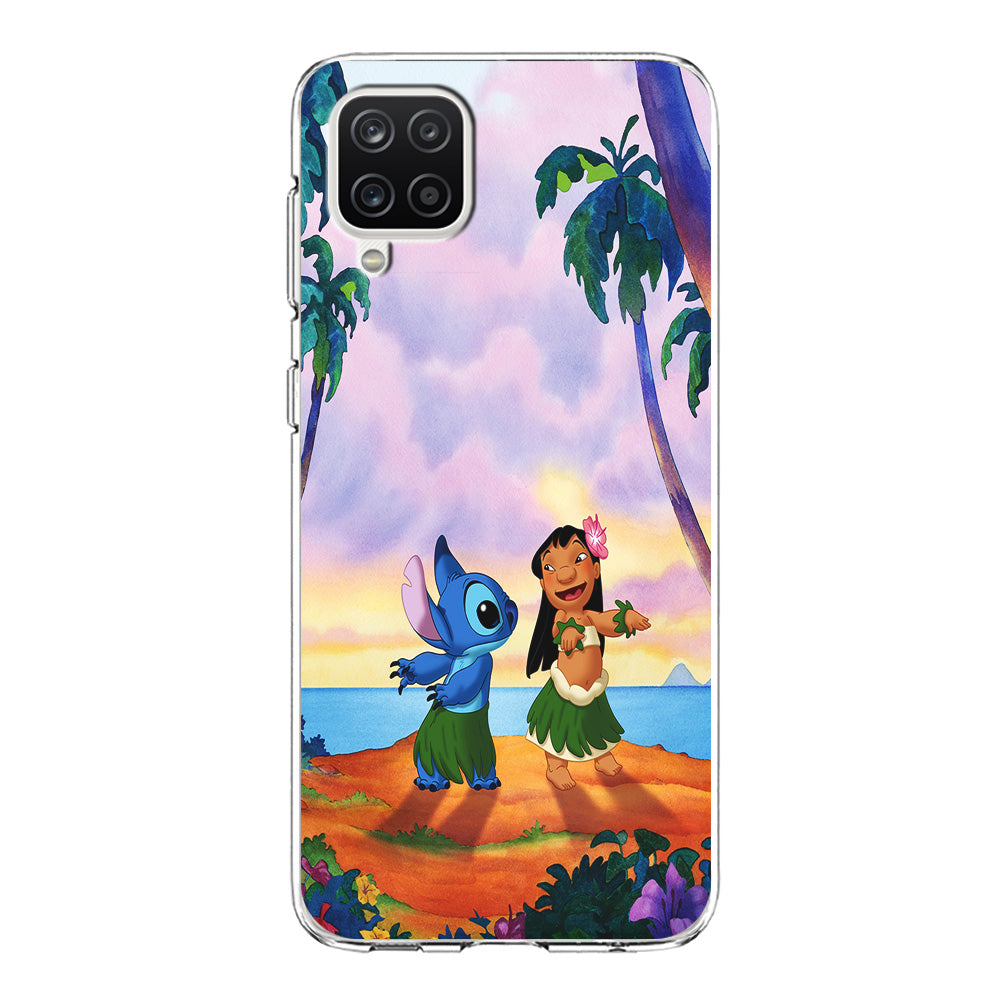 Lilo and Stitch Dancing Samsung Galaxy A12 Case-Phone Case-Clear Soft Case-Altracase