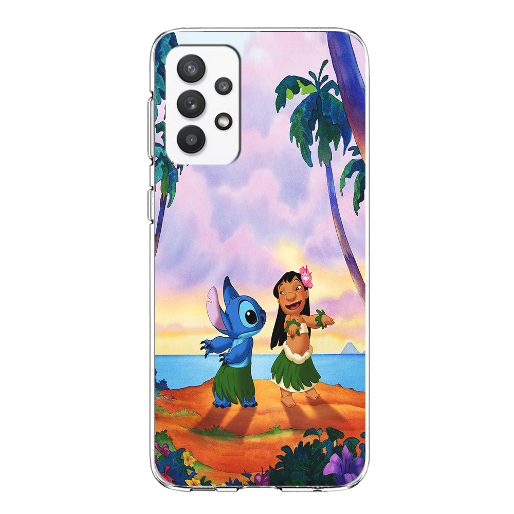 Lilo and Stitch Dancing Samsung Galaxy A32 Case-Phone Case-Clear Soft Case-Altracase