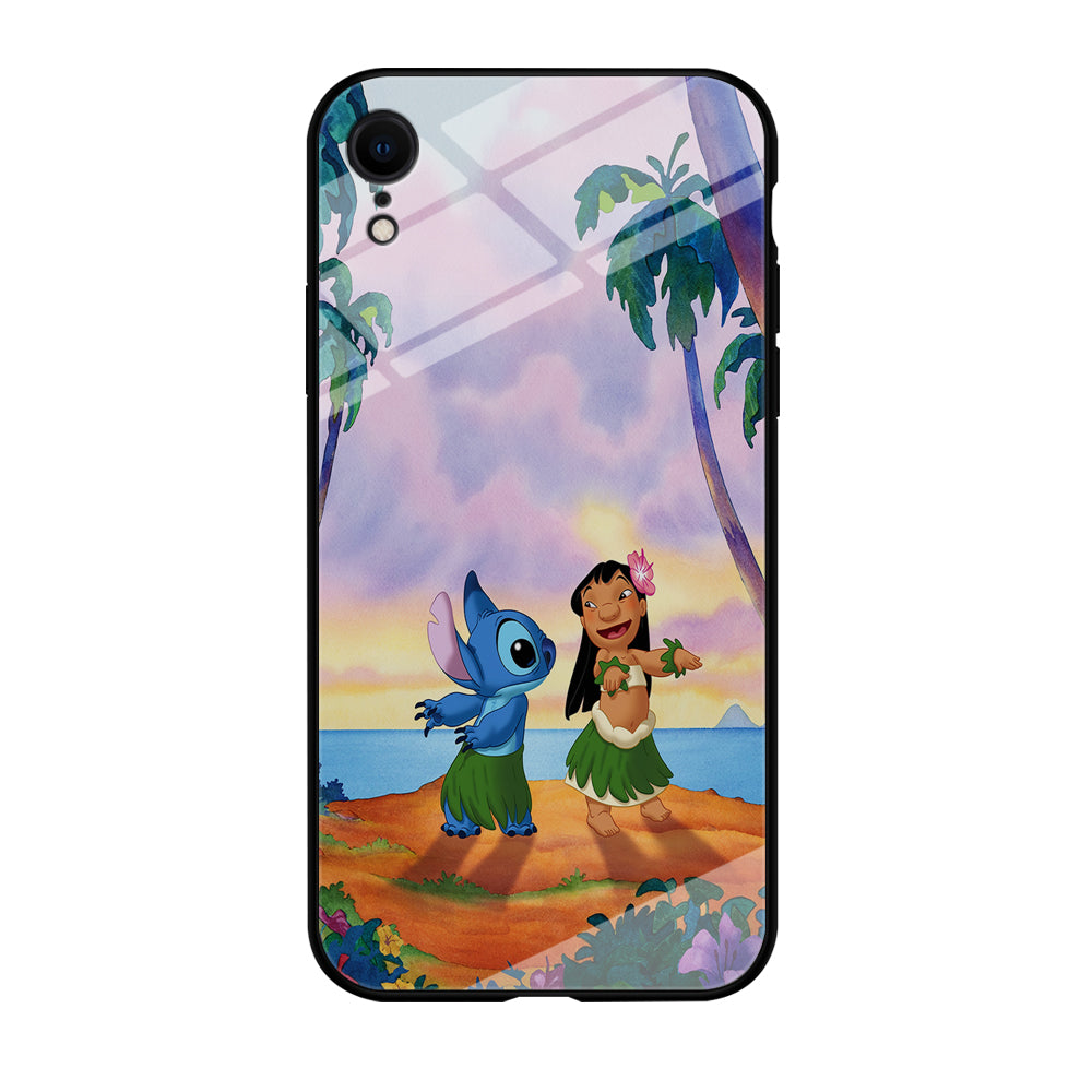 Lilo and Stitch Dancing iPhone XR Case-Phone Case-Tempered Glass Case-Altracase