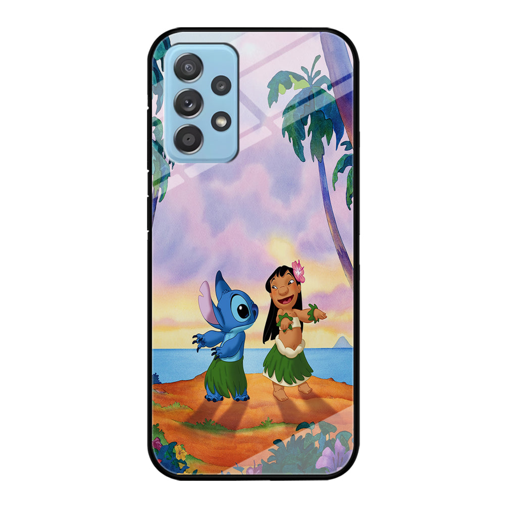 Lilo and Stitch Dancing Samsung Galaxy A72 Case-Phone Case-Tempered Glass Case-Altracase