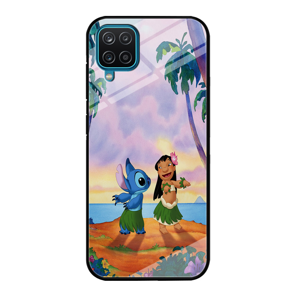 Lilo and Stitch Dancing Samsung Galaxy A12 Case-Phone Case-Tempered Glass Case-Altracase