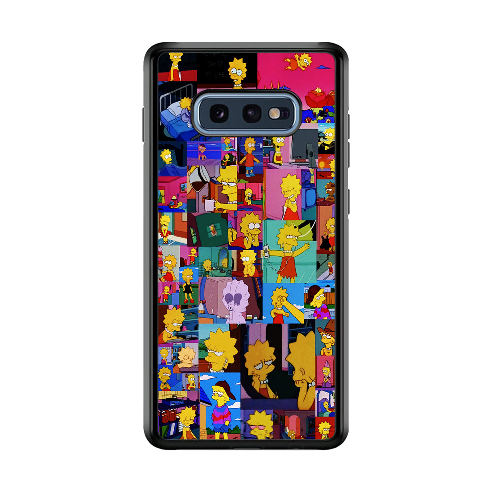 Lisa Simpson Aesthetic Samsung Galaxy S10E Case-Phone Case-Rubber Black (2D Case)-Altracase