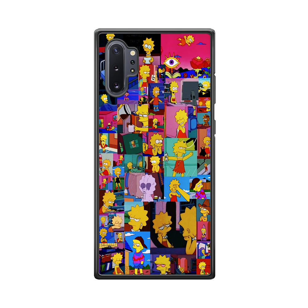 Lisa Simpson Aesthetic Samsung Galaxy Note 10 Plus Case-Phone Case-Rubber Black (2D Case)-Altracase