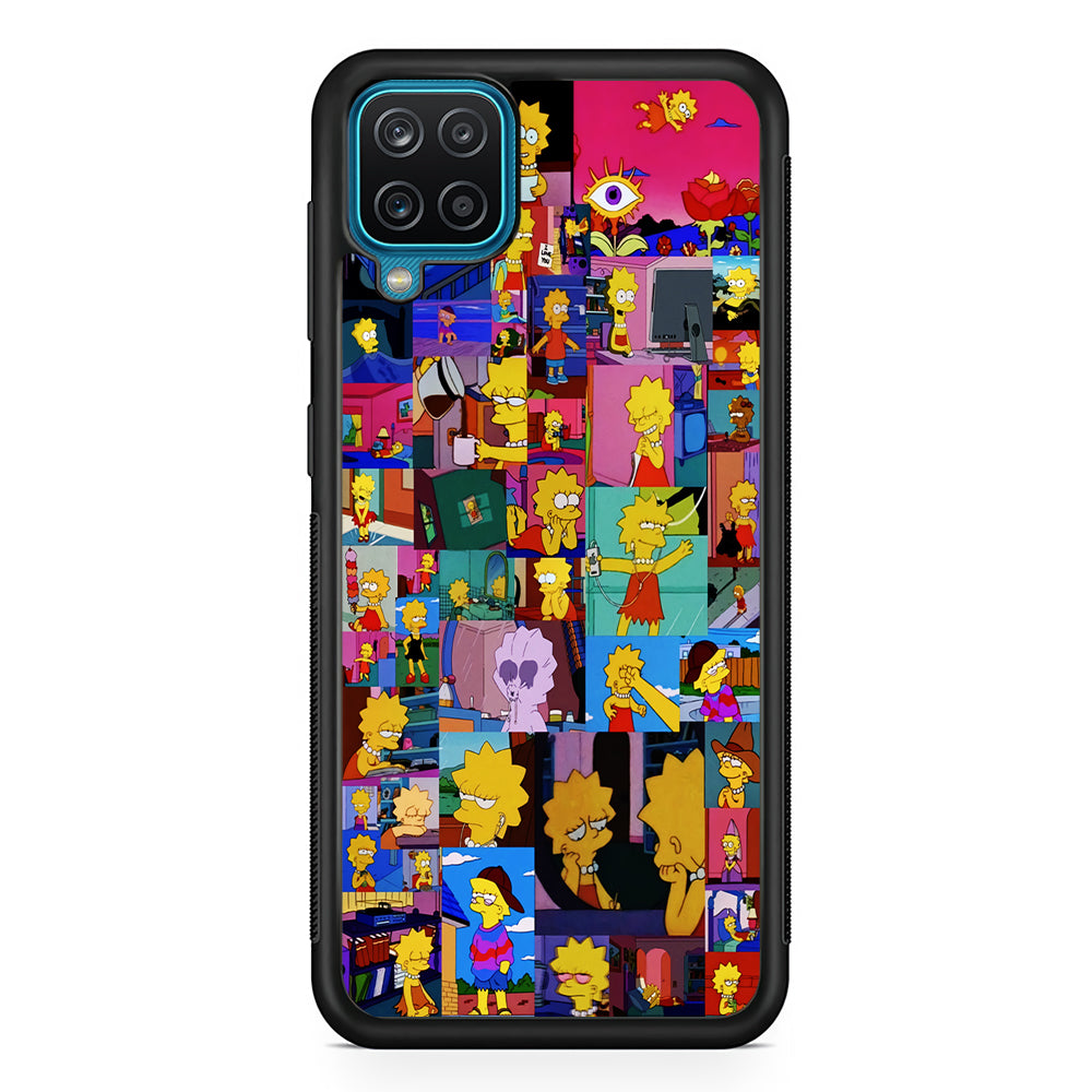 Lisa Simpson Aesthetic Samsung Galaxy A12 Case-Phone Case-Rubber Black (2D Case)-Altracase