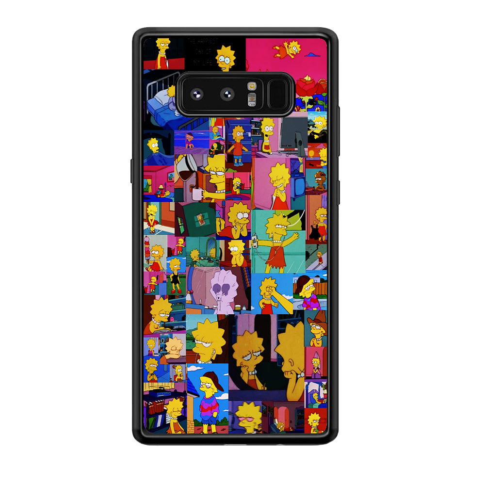 Lisa Simpson Aesthetic Samsung Galaxy Note 8 Case-Phone Case-Rubber Black (2D Case)-Altracase