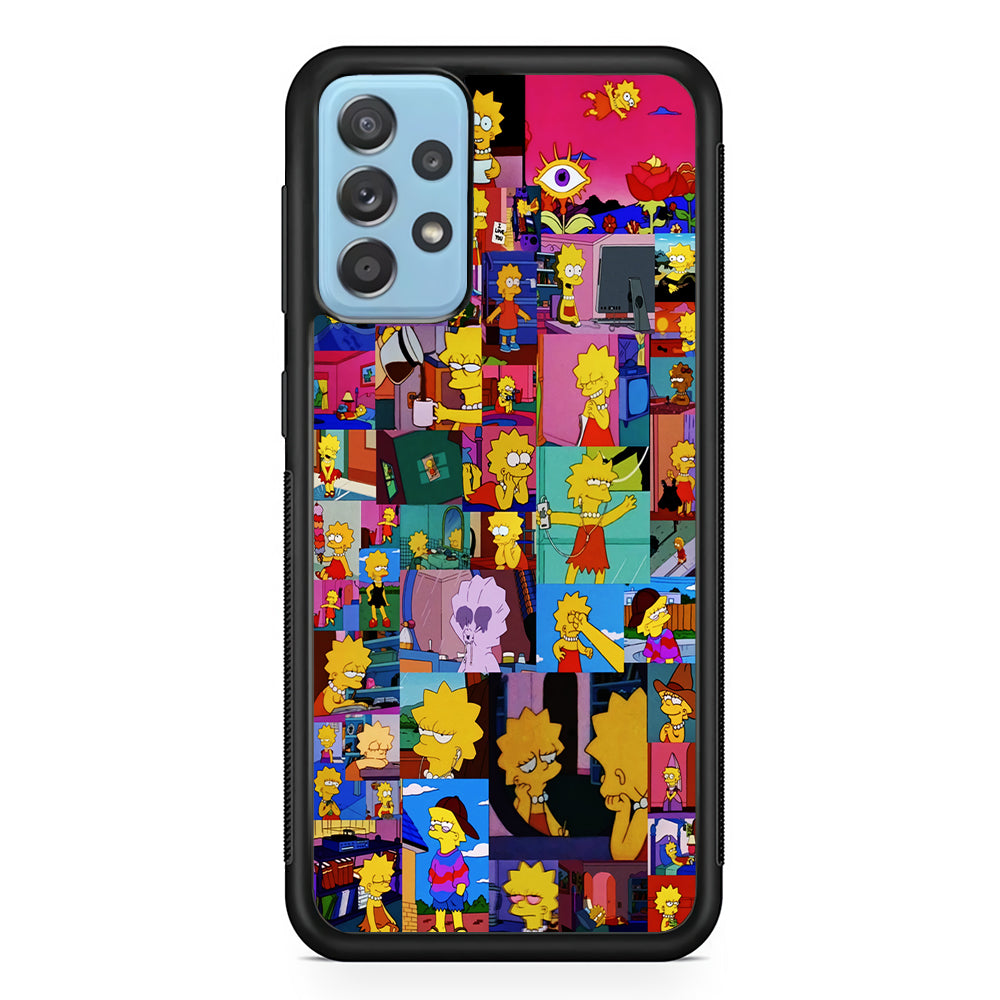 Lisa Simpson Aesthetic Samsung Galaxy A72 Case-Phone Case-Rubber Black (2D Case)-Altracase