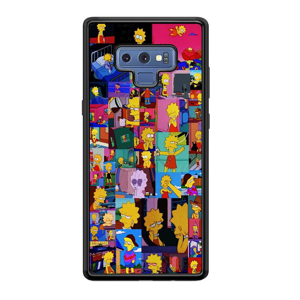 Lisa Simpson Aesthetic Samsung Galaxy Note 9 Case-Phone Case-Rubber Black (2D Case)-Altracase