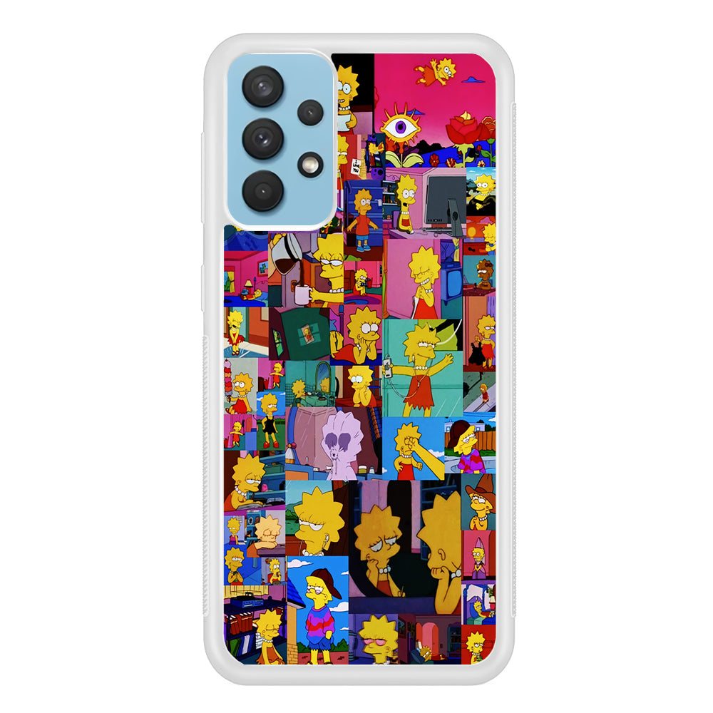 Lisa Simpson Aesthetic Samsung Galaxy A32 Case-Phone Case-Rubber White (2D Case)-Altracase