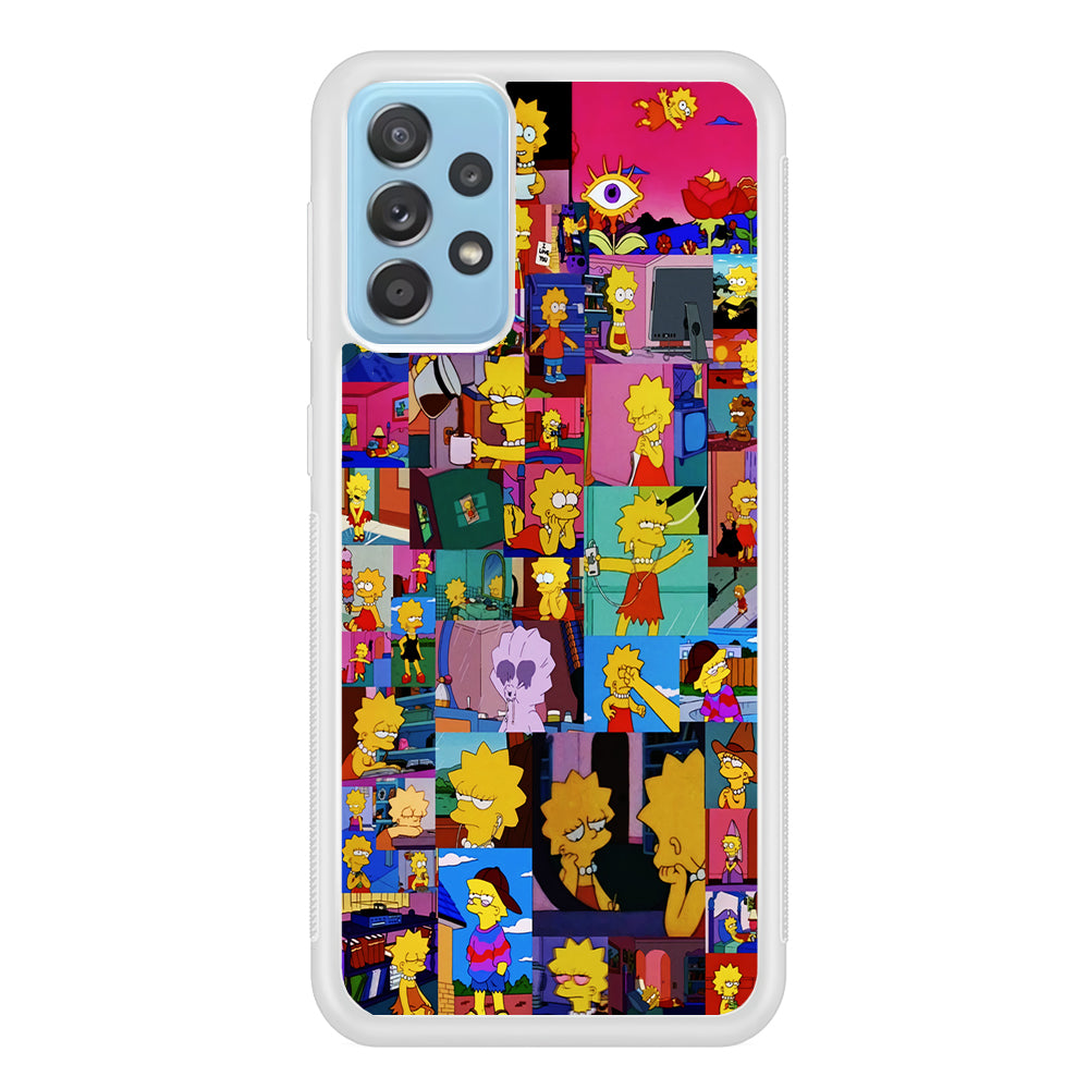 Lisa Simpson Aesthetic Samsung Galaxy A72 Case-Phone Case-Rubber White (2D Case)-Altracase