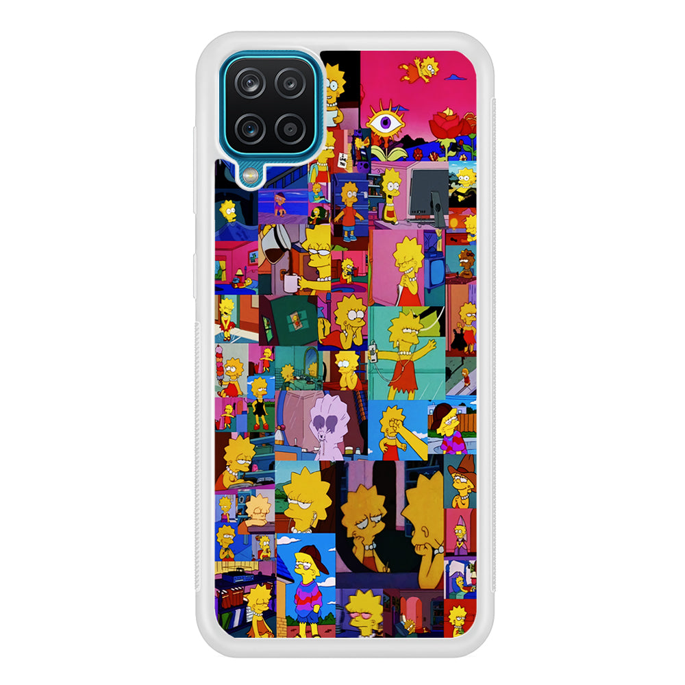 Lisa Simpson Aesthetic Samsung Galaxy A12 Case-Phone Case-Rubber White (2D Case)-Altracase