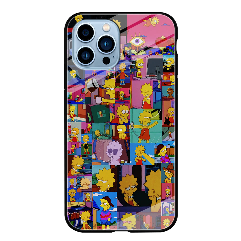 Lisa Simpson Aesthetic iPhone 15 Pro Max Case-Phone Case-Tempered Glass Case-Altracase