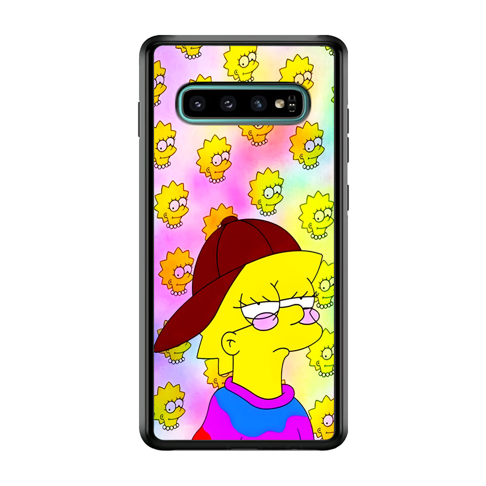Lisa Simpson Hypebeast Samsung Galaxy S10 Case-Phone Case-Rubber Black (2D Case)-Altracase