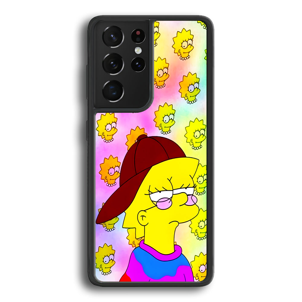 Lisa Simpson Hypebeast Samsung Galaxy S21 Ultra Case-Phone Case-Rubber Black (2D Case)-Altracase