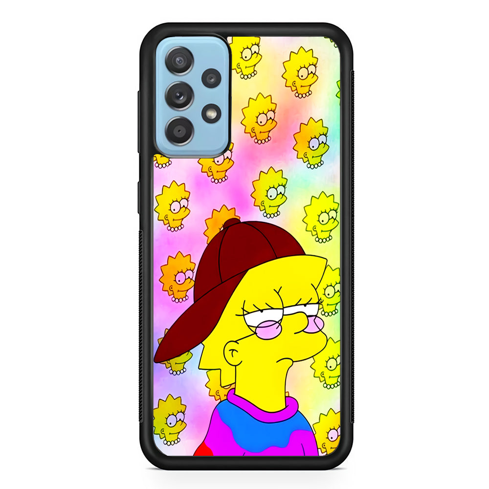 Lisa Simpson Hypebeast Samsung Galaxy A72 Case-Phone Case-Rubber Black (2D Case)-Altracase