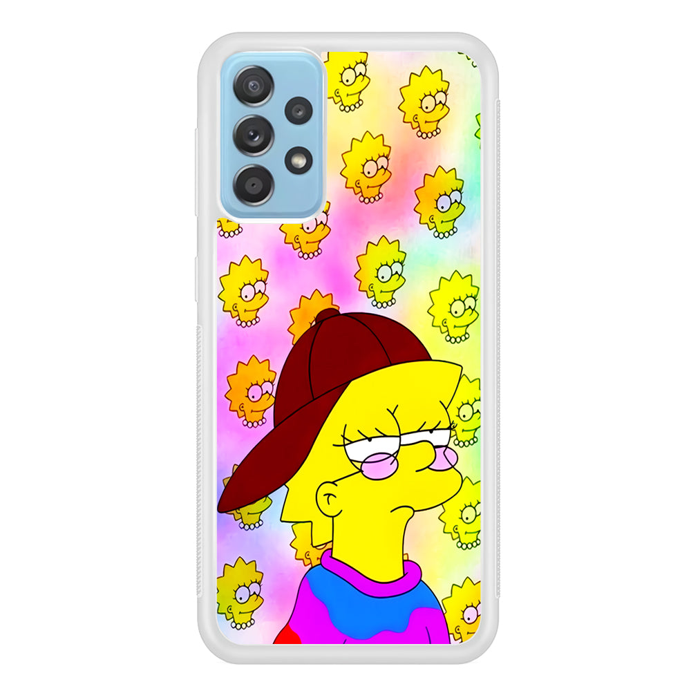 Lisa Simpson Hypebeast Samsung Galaxy A72 Case-Phone Case-Rubber White (2D Case)-Altracase