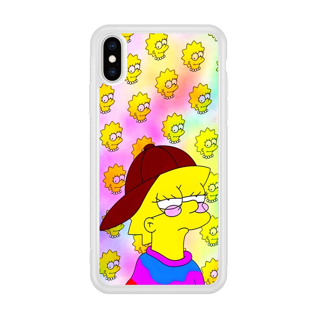 Lisa Simpson Hypebeast iPhone Xs Case-Phone Case-Rubber White (2D Case)-Altracase