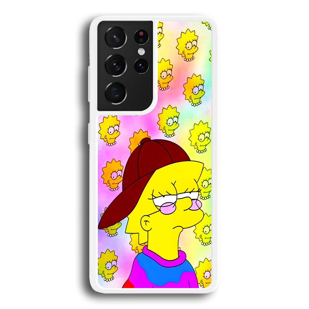Lisa Simpson Hypebeast Samsung Galaxy S21 Ultra Case-Phone Case-Rubber White (2D Case)-Altracase