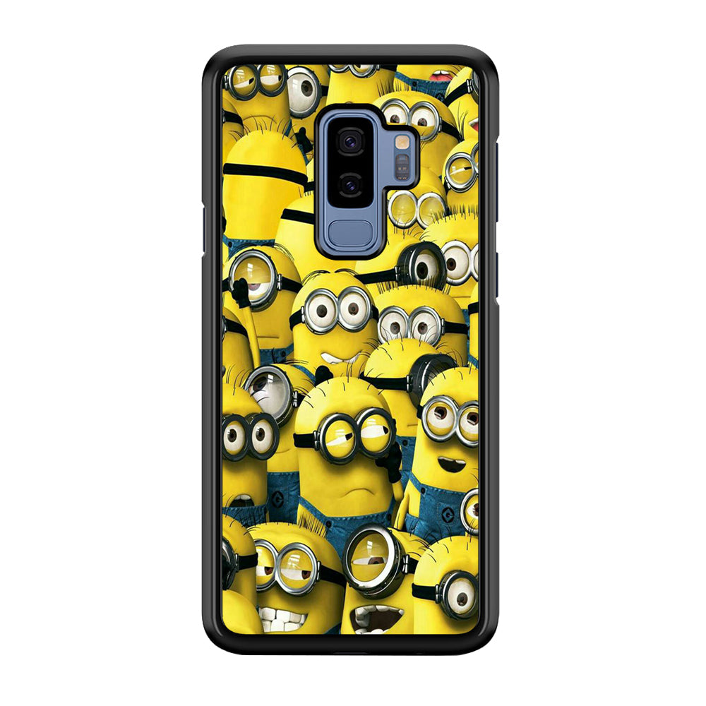 Lots of Minion Samsung Galaxy S9 Plus Case-Phone Case-Rubber Black (2D Case)-Altracase