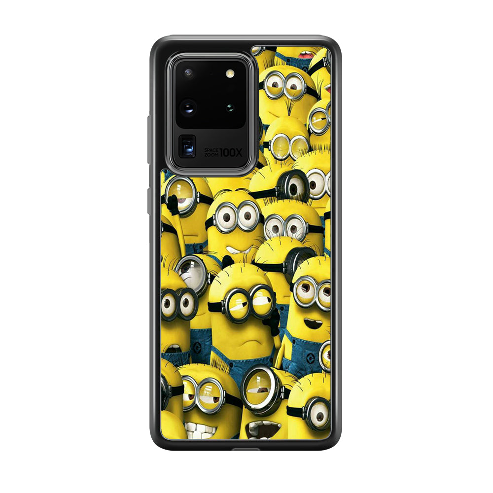 Lots of Minion Samsung Galaxy S20 Ultra Case-Phone Case-Tempered Glass Case-Altracase