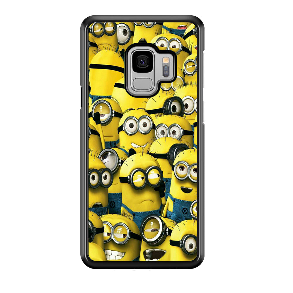Lots of Minion Samsung Galaxy S9 Case-Phone Case-Rubber Black (2D Case)-Altracase