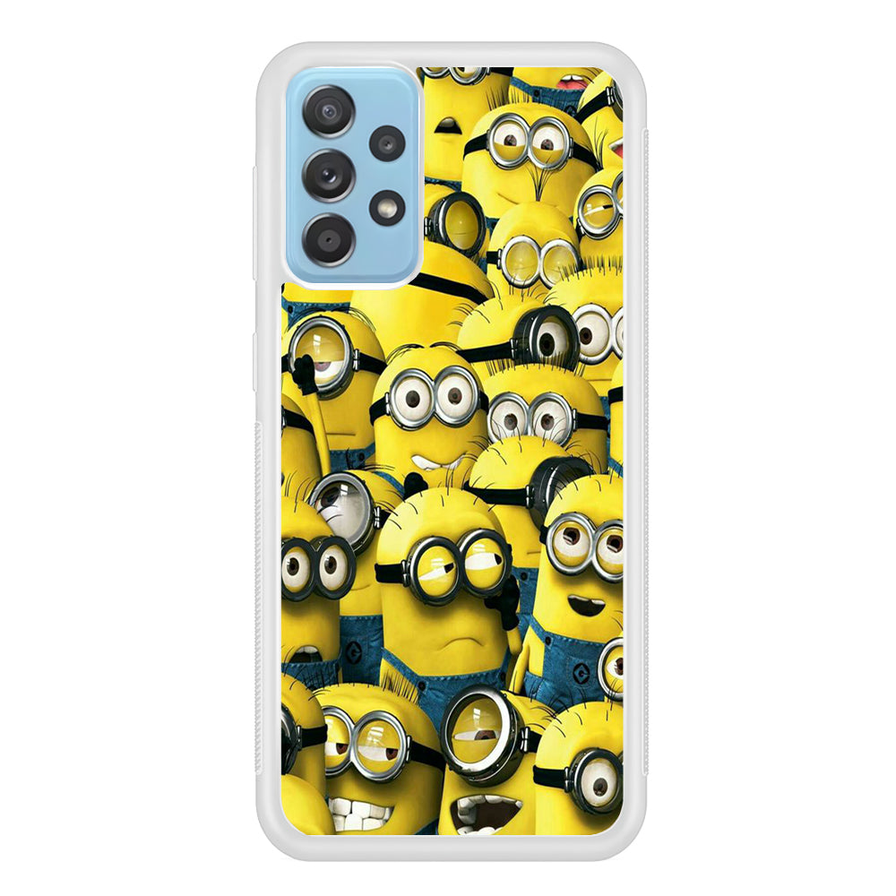 Lots of Minion Samsung Galaxy A52 Case-Phone Case-Rubber White (2D Case)-Altracase