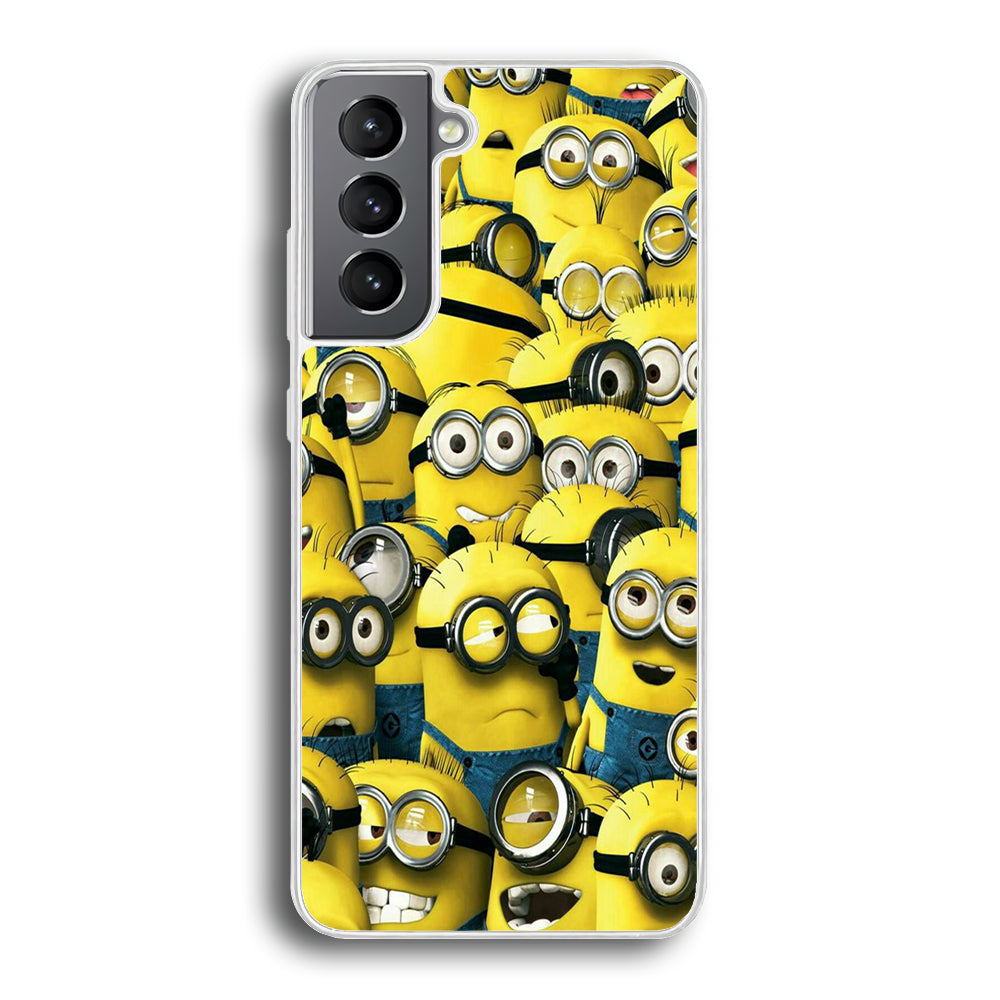Lots of Minion Samsung Galaxy S24 Plus Case-Phone Case-Rubber White (2D Case)-Altracase