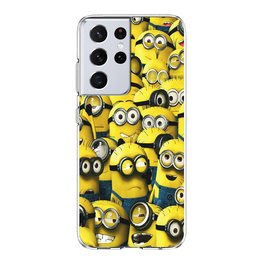 Lots of Minion Samsung Galaxy S21 Ultra Case-Phone Case-Clear Soft Case-Altracase