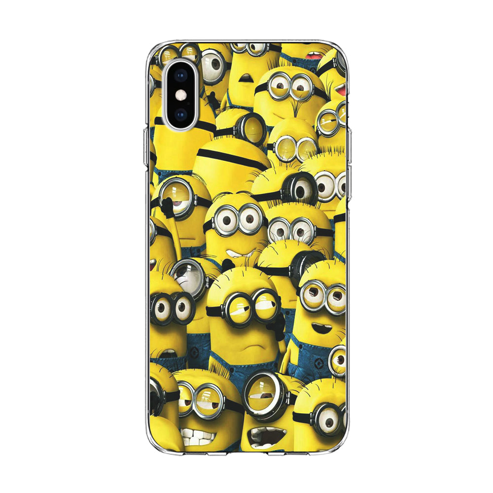 Lots of Minion iPhone Xs Case-Phone Case-Clear Soft Case-Altracase