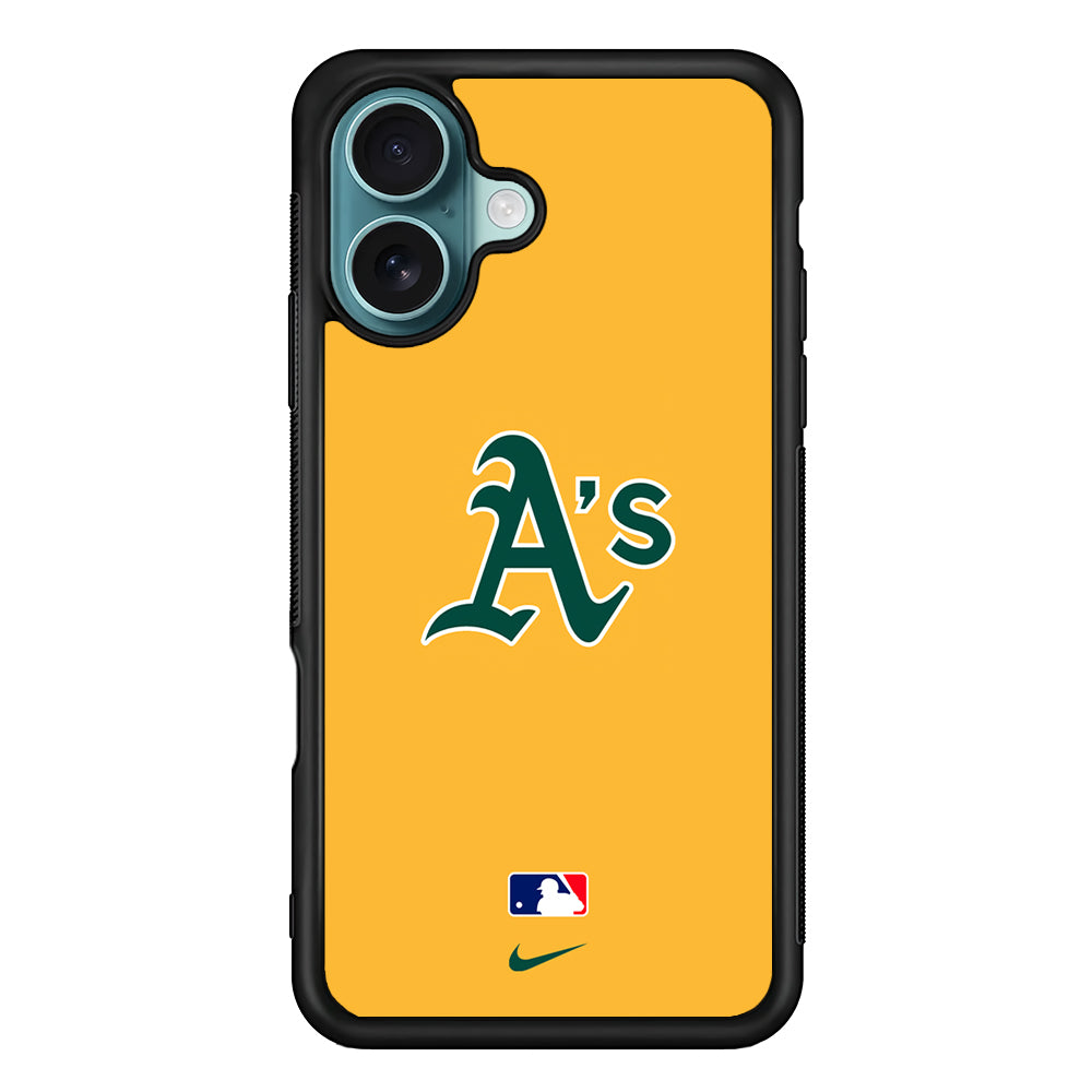 MLB Athletics Yellow Nike iPhone 16 Case - Altracase