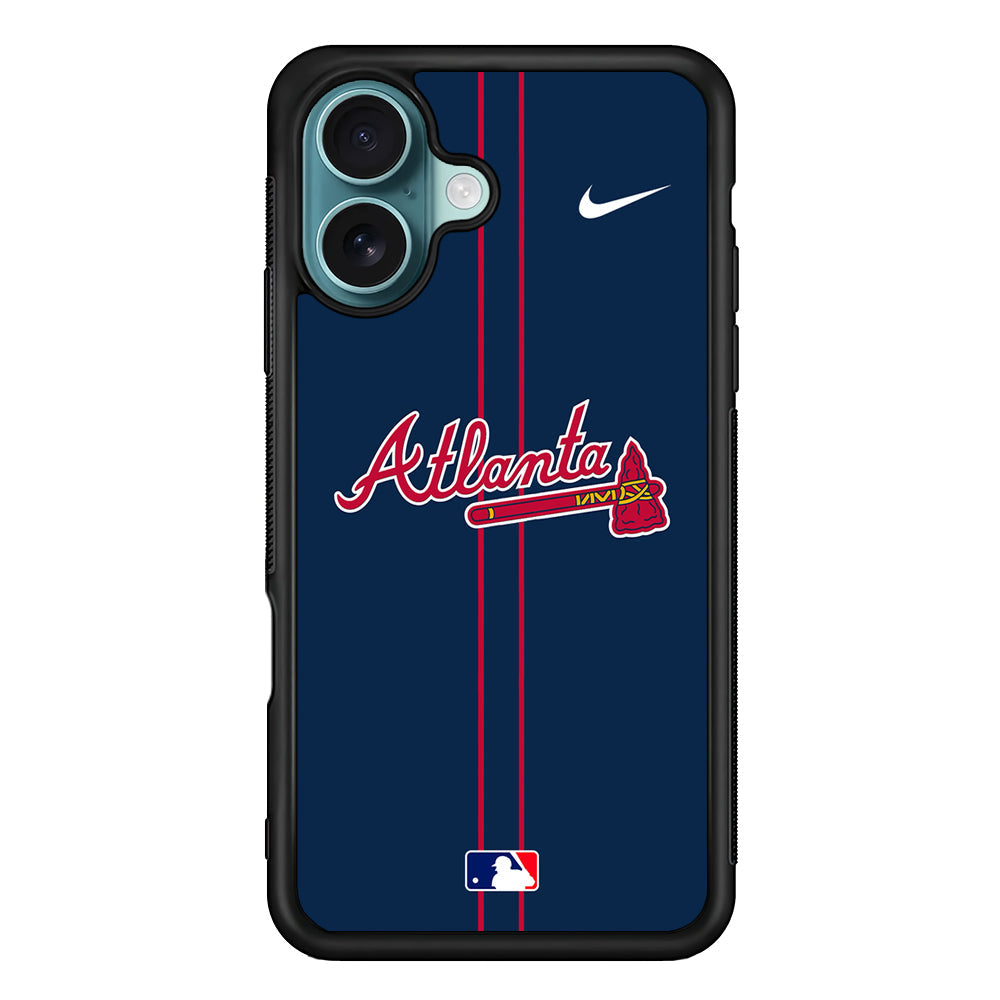 MLB Atlanta Braves Navy Nike iPhone 16 Plus Case - Altracase