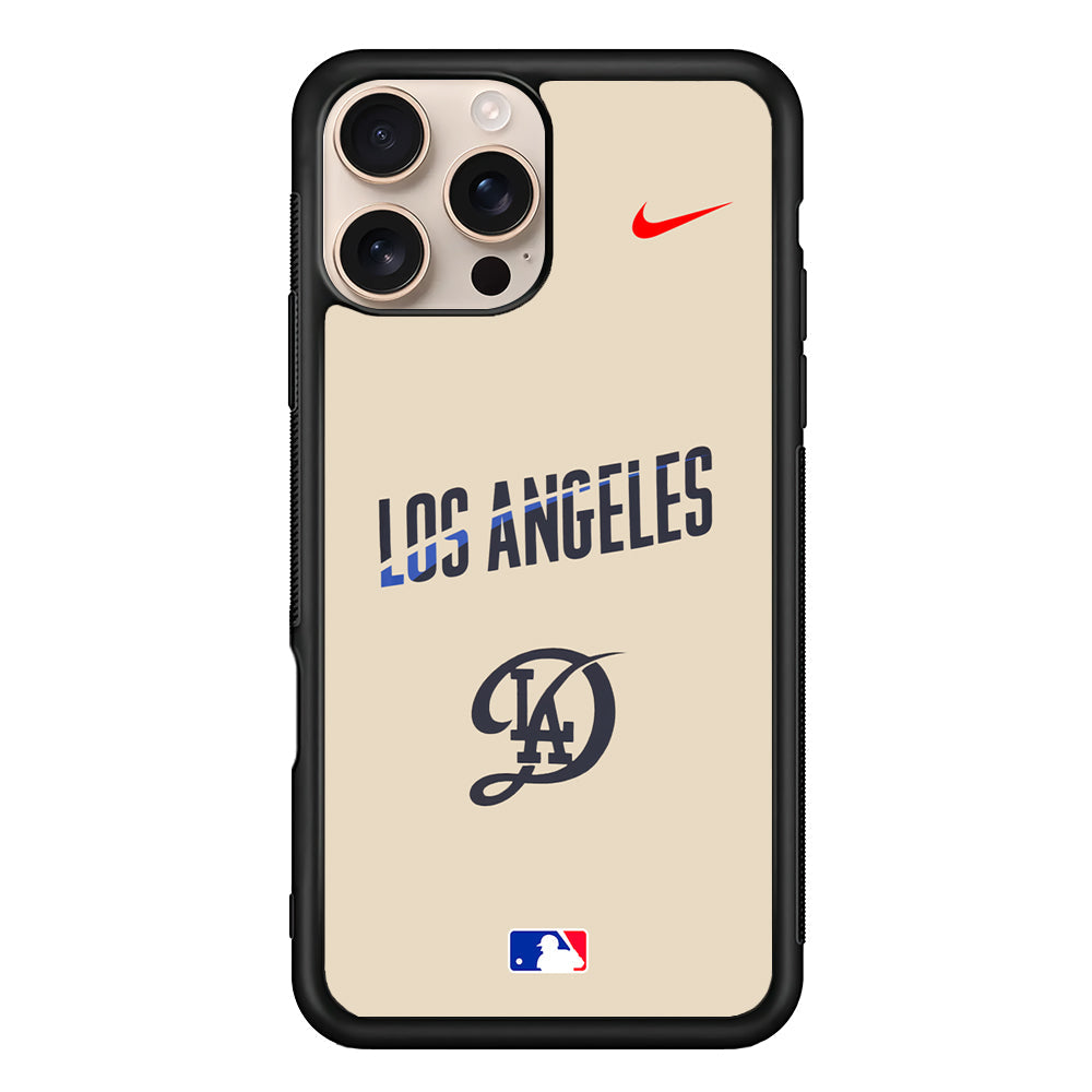 MLB Los Angeles Dodgers Cream Nike iPhone 16 Pro Max Case - Altracase