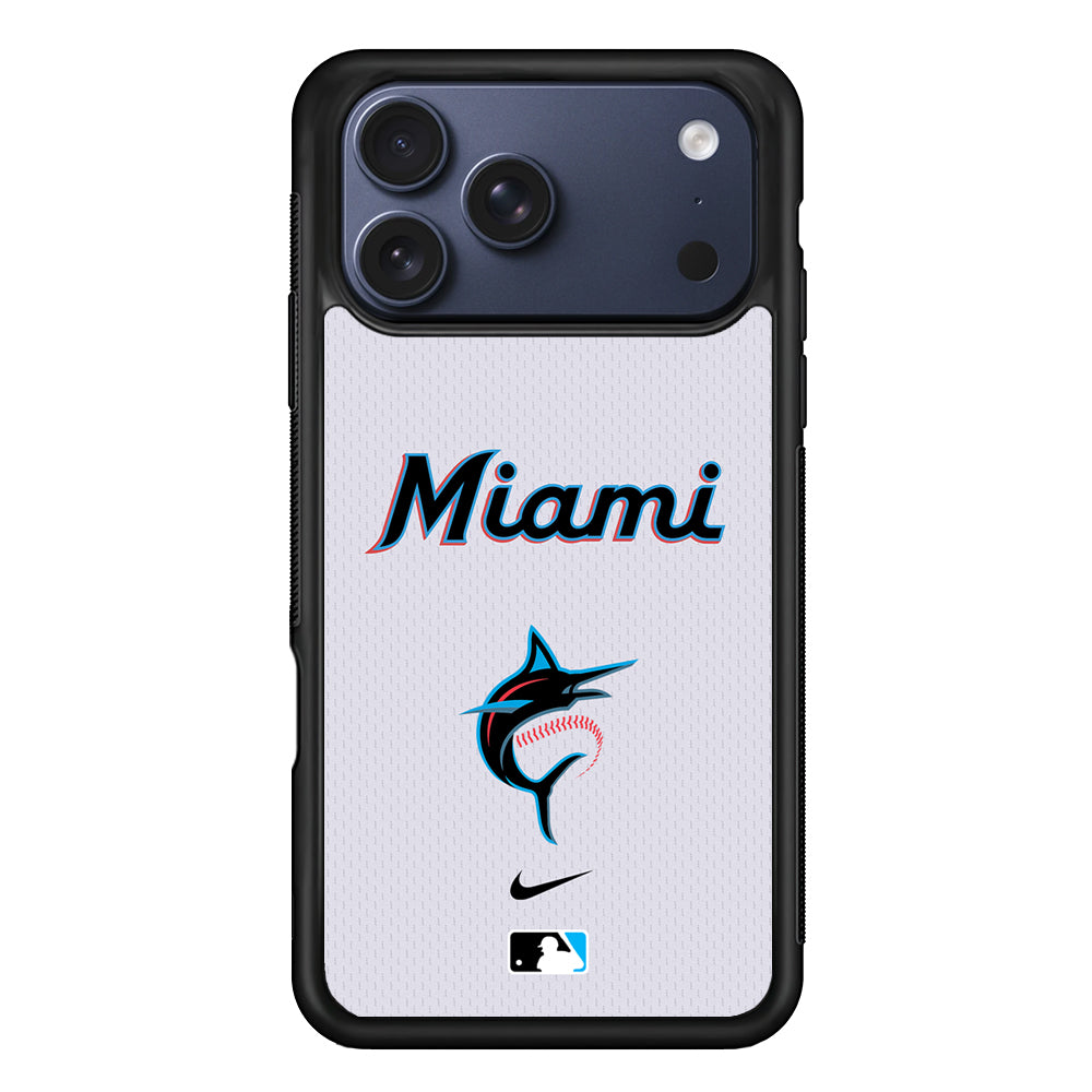 MLB Miami Marlins White Nike iPhone 17 Pro Max Case - Altracase