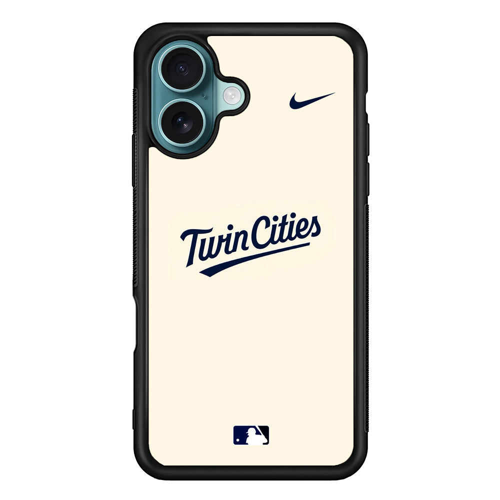 MLB Minnesota Twins Cream Nike iPhone 16 Plus Case - Altracase