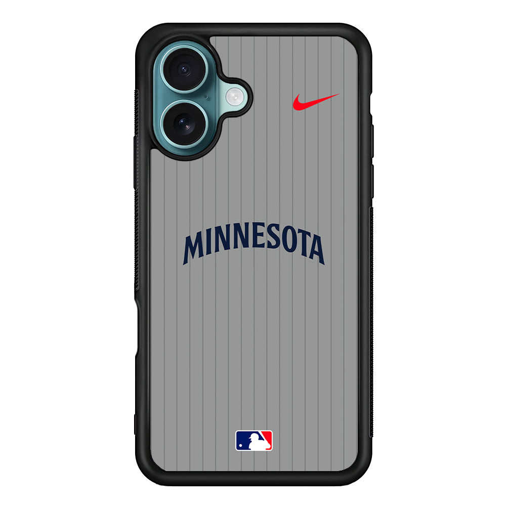 MLB Minnesota Twins Gray Nike iPhone 16 Plus Case - Altracase