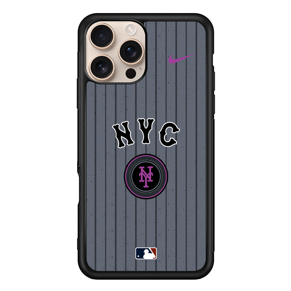 MLB New York Mets Gray Nike iPhone 16 Pro Case - Altracase
