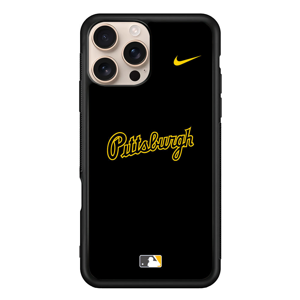 MLB Pittsburgh Pirates Black Nike iPhone 16 Pro Max Case - Altracase