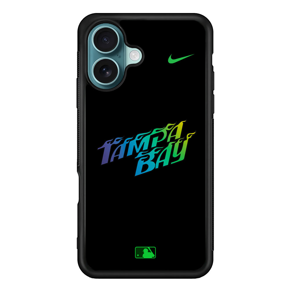 MLB Tampa Bay Rays Black Nike iPhone 16 Case - Altracase