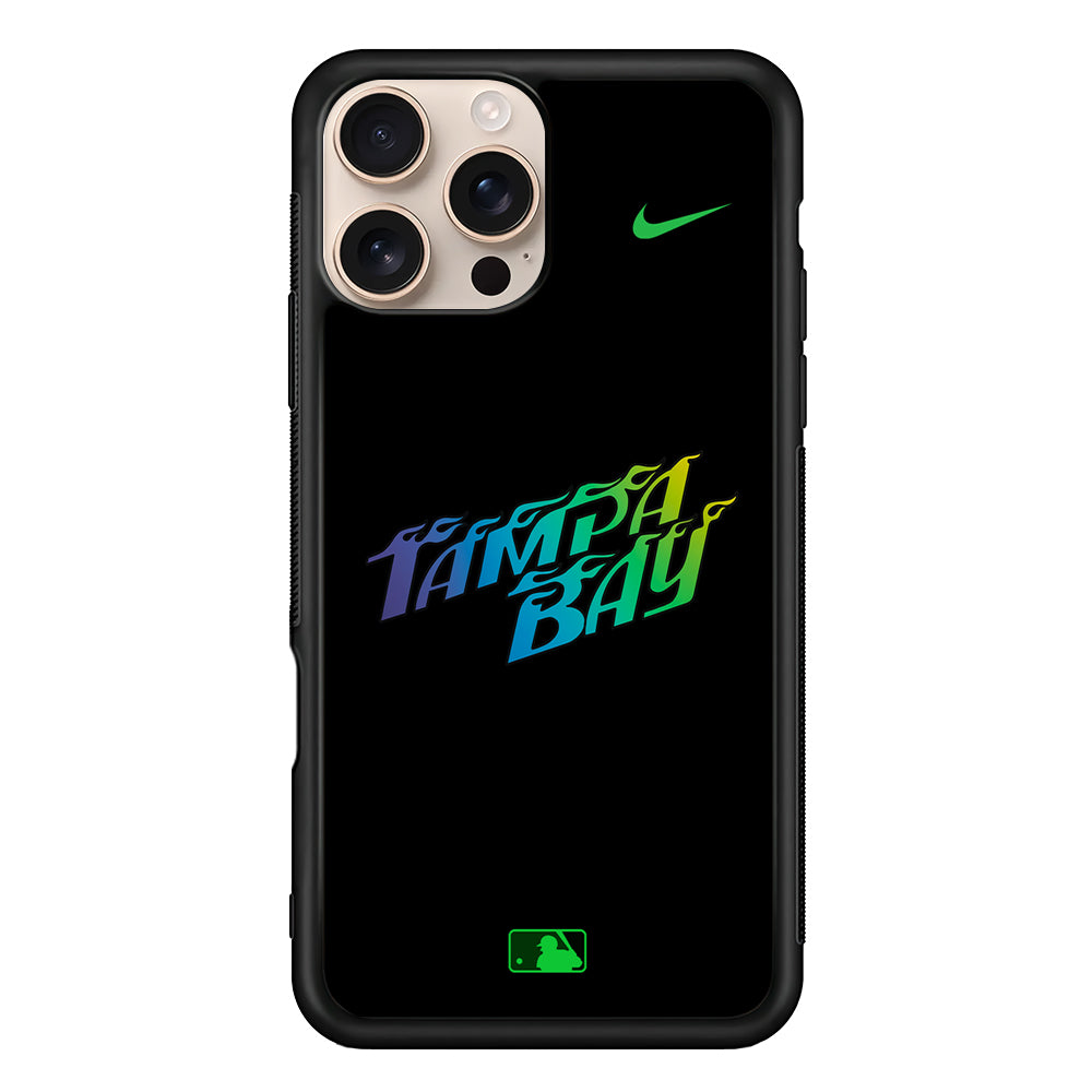 MLB Tampa Bay Rays Black Nike iPhone 16 Pro Case - Altracase