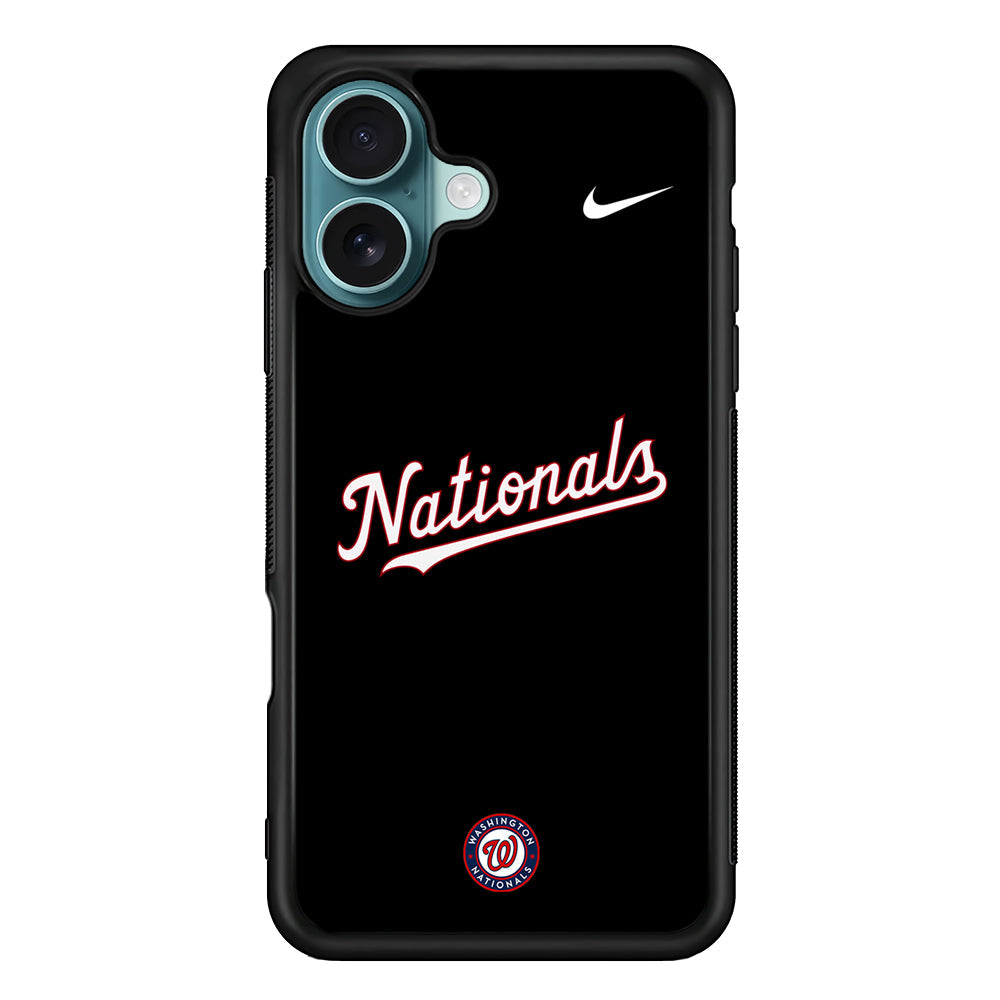 MLB Washington Nationals Black Nike iPhone 16 Plus Case - Altracase