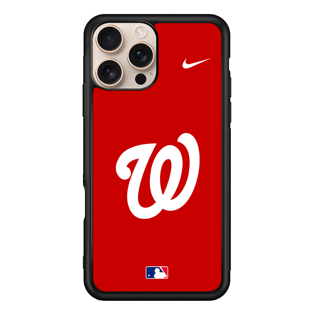 MLB Washington Nationals Red Nike iPhone 16 Pro Case - Altracase