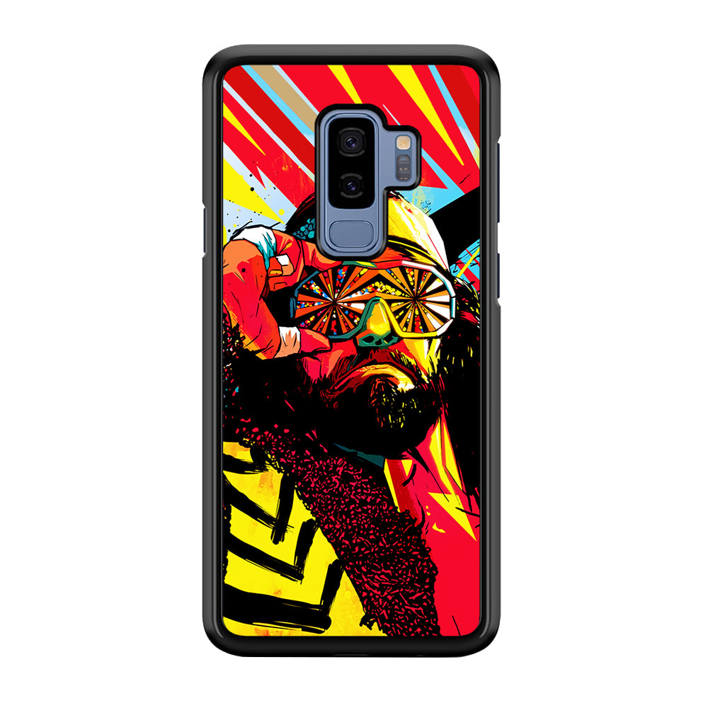 Macho Man Randy Art Samsung Galaxy S9 Plus Case-Phone Case-Rubber Black (2D Case)-Altracase