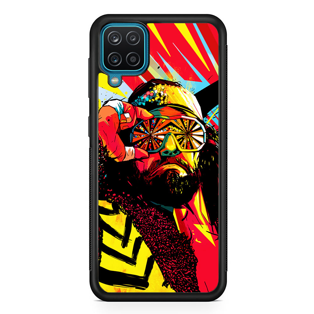 Macho Man Randy Art Samsung Galaxy A12 Case-Phone Case-Rubber Black (2D Case)-Altracase