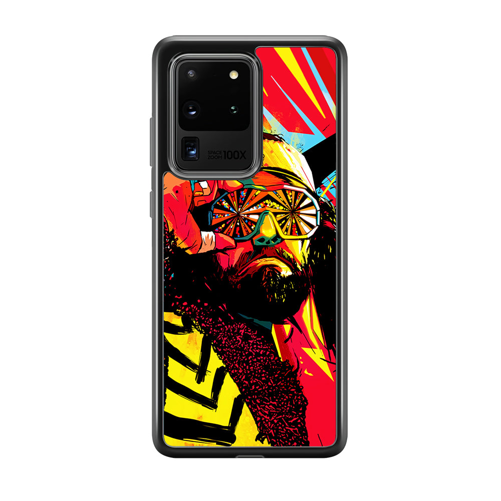 Macho Man Randy Art Samsung Galaxy S20 Ultra Case-Phone Case-Rubber Black (2D Case)-Altracase