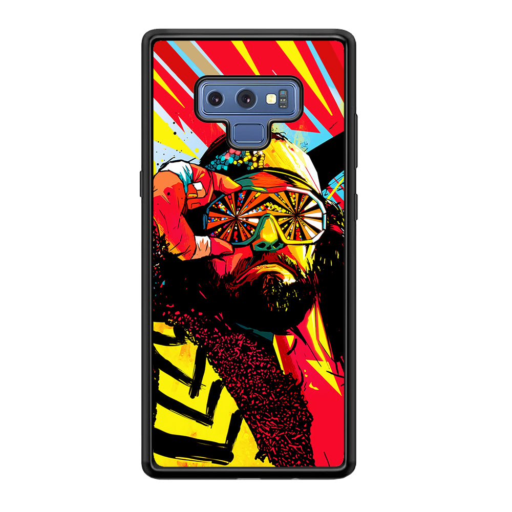 Macho Man Randy Art Samsung Galaxy Note 9 Case-Phone Case-Rubber Black (2D Case)-Altracase