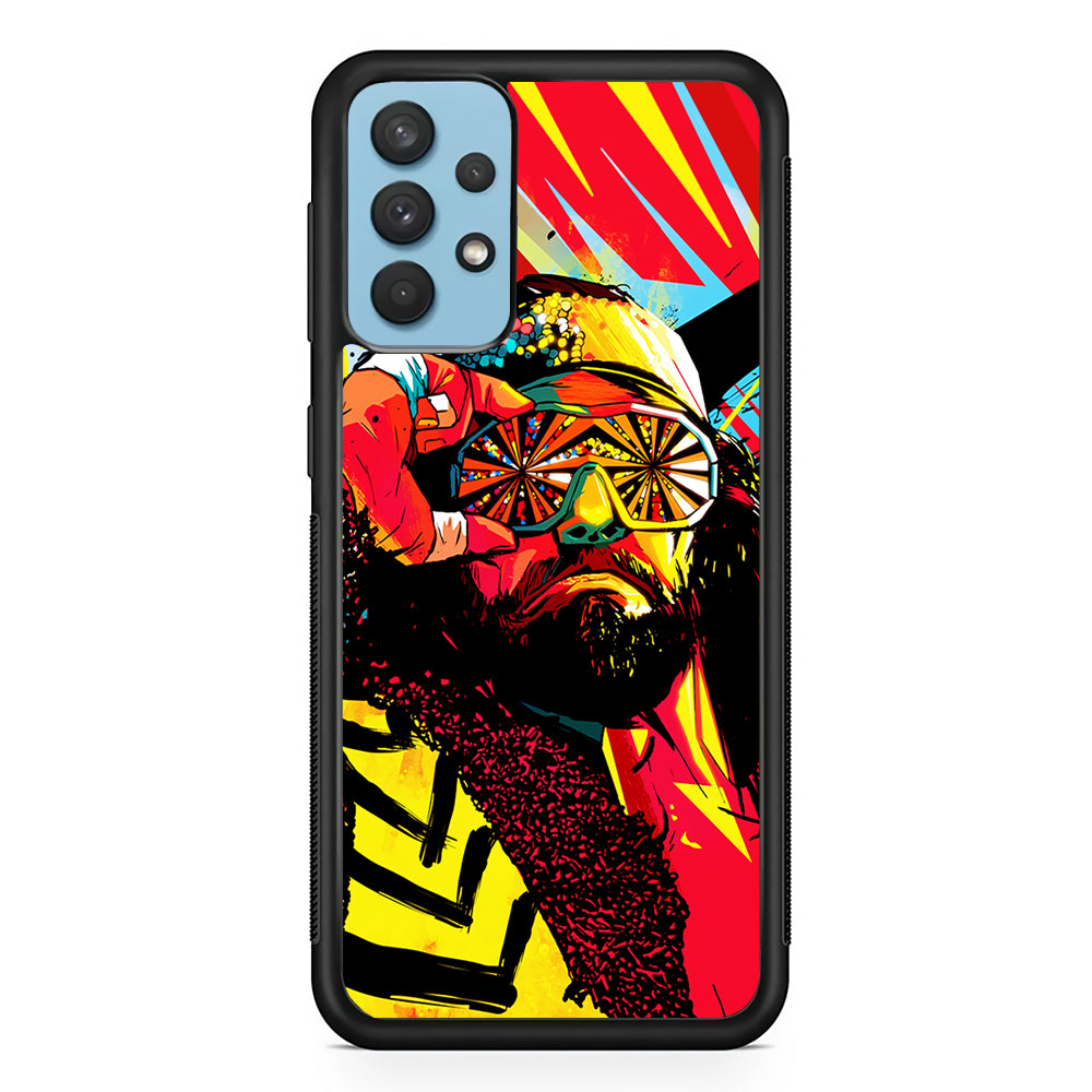 Macho Man Randy Art Samsung Galaxy A32 Case-Phone Case-Rubber Black (2D Case)-Altracase