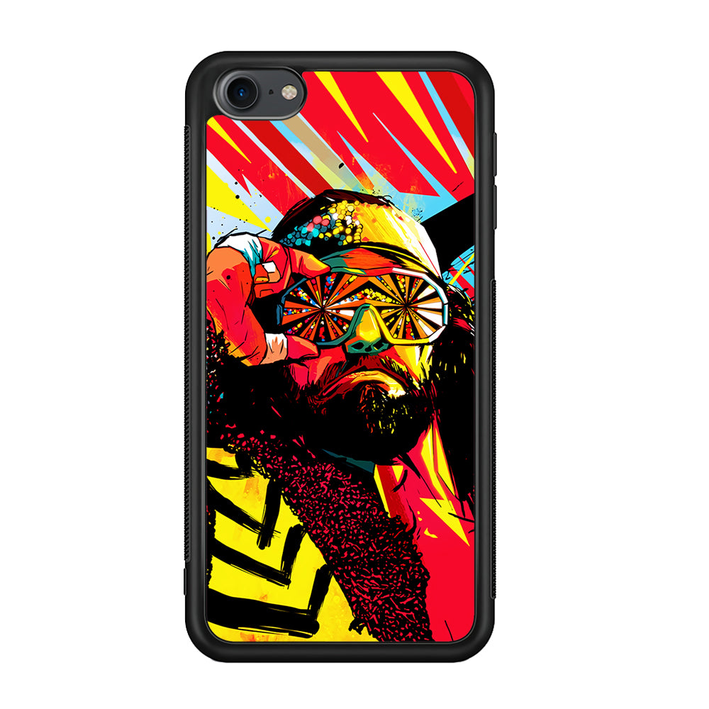 Macho Man Randy Art iPod Touch 6 Case-Phone Case-Rubber White (2D Case)-Altracase