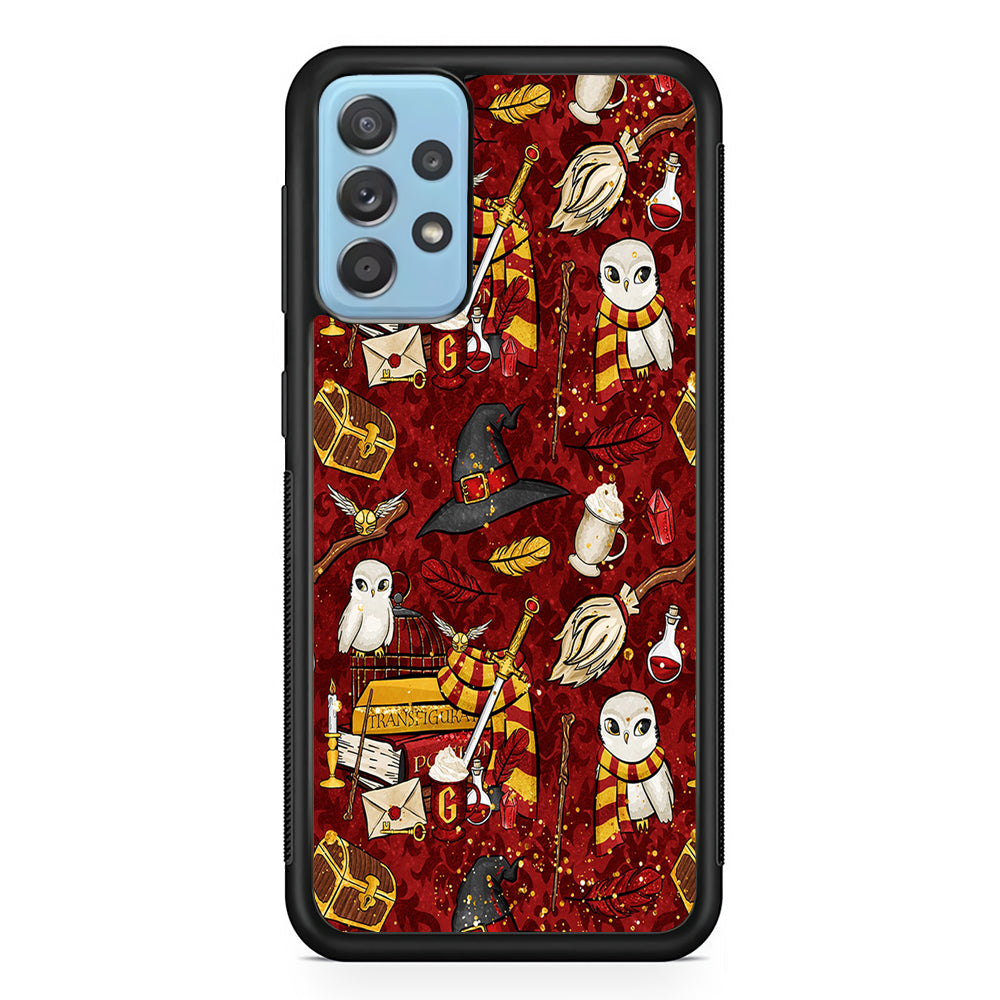 Magic Art Red Samsung Galaxy A52 Case-Phone Case-Rubber Black (2D Case)-Altracase